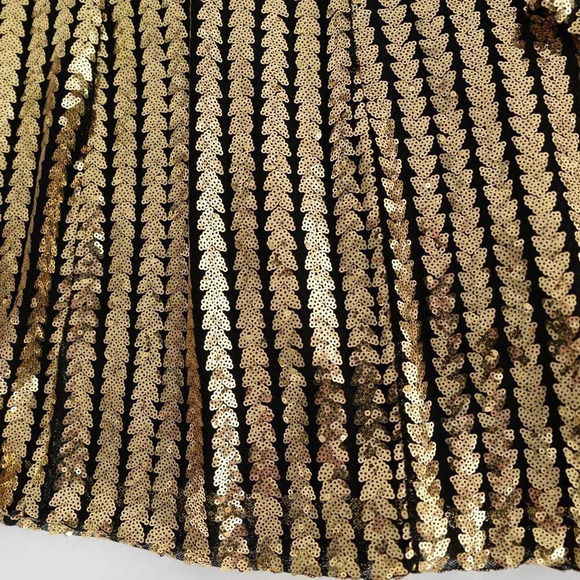 BooHoo Night Gold Metallic Sequins Dress Size 8 - Picture 7 of 15